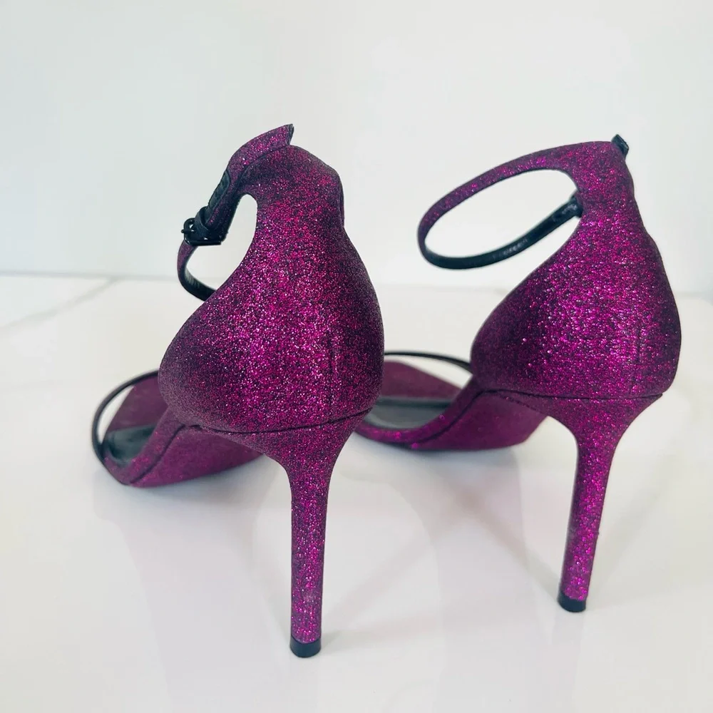 AUTHENTIC SAINT LAURENT GLITTER HEELS - Picture 8 of 12